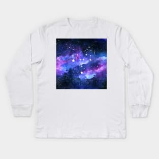 Galaxy Aries Star Sign Kids Long Sleeve T-Shirt